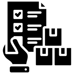 Poster - Procurement Documentation Solid Black Icon