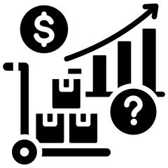 Poster - Procurement Forecasting Solid Black Icon