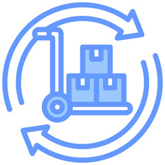 Poster - Procurement Cycle Lineal Blue Icon