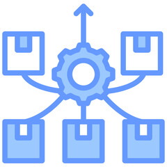 Poster - Order Consolidation Lineal Blue Icon