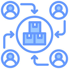 Poster - Supplier Diversity Lineal Blue Icon