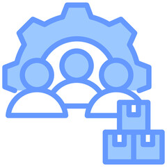 Poster - Procurement Team  Lineal Blue Icon