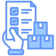 Poster - Procurement Documentation Lineal Blue Icon