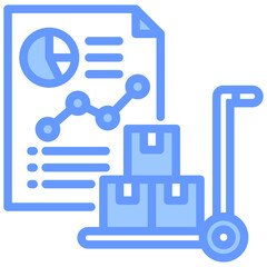 Poster - Procurement Reporting Lineal Blue Icon