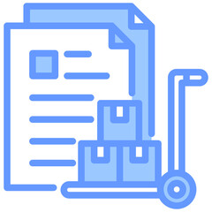 Poster - Procurement Documentation Lineal Blue Icon