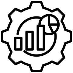 Aufkleber - Statistical Process Control Outline Icon