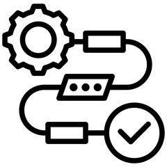 Poster - Value Stream Mapping  Outline Icon