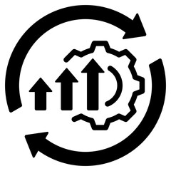Poster - Continuous Improvement Solid Black Icon