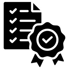 Poster - Quality Standard Solid Black Icon