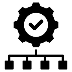 Poster - Quality Management System  Solid Black Icon