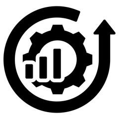 Poster - Process Improvement Solid Black Icon