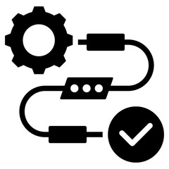 Poster - Value Stream Mapping  Solid Black Icon