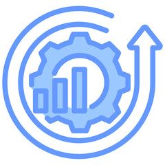 Poster - Process Improvement Lineal Blue Icon