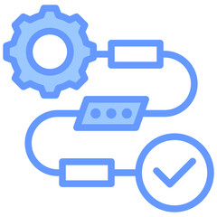 Poster - Value Stream Mapping  Lineal Blue Icon