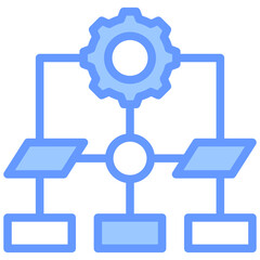 Poster - Process Mapping Lineal Blue Icon