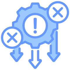 Poster - Error Reduction Lineal Blue Icon