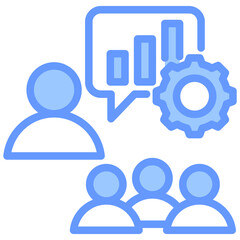 Poster - Employee Training Lineal Blue Icon