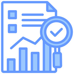 Poster - Auditing Lineal Blue Icon