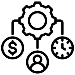 Aufkleber - Resource Allocation Outline Icon