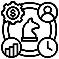 Aufkleber - Resource Management Strategy Outline Icon
