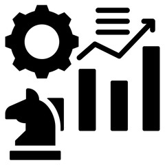 Poster - Growth Strategy Solid Black Icon