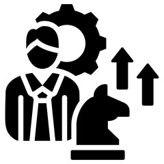 Poster - Leadership Strategy Solid Black Icon