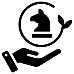 Poster - Sustainability Strategy Solid Black Icon