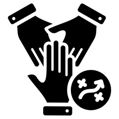 Poster - Employee Engagement Strategy Solid Black Icon