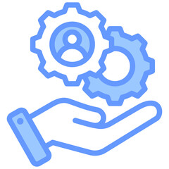 Poster - Service Strategy Lineal Blue Icon