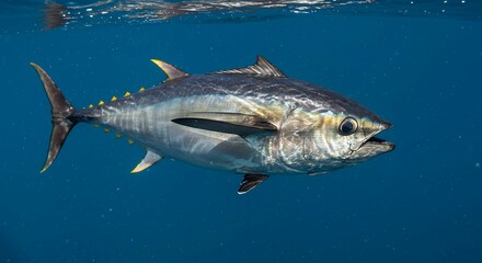 Wall Mural - species tuna commonly known tuna atlantic tuna belonging to specific family individuals exceeding ki
