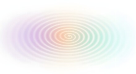 Poster - Pastel colored concentric circles creating a ripple effect with a blurred gradient background