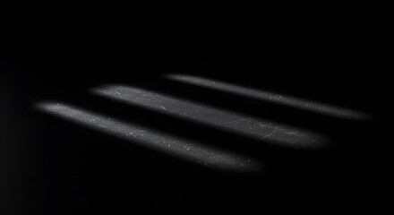 Poster - Illuminating Shadows Three Light Beams Casting On a Black Surface