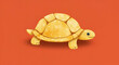 © Erik - Turtle Shaped Food Art Creation on Orange Background