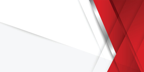Poster - Abstract red stripes diagonal gradient triangle overlap dynamic with space composition background
