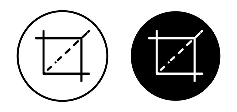 Crop tool Simple vector icons illustrations for graphic design.