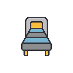 Poster - Conveyor colored icons, minimalist vector illustration ,simple transparent graphic element .Isolated on white background