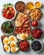 © porosh - Colorful breakfast plate served with love high resolution picture