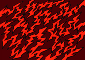 Aufkleber - Abstract background with seamless geometric flame effect pattern