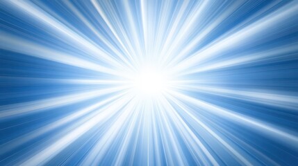 Poster - Radiant blue burst emanating from a central point.