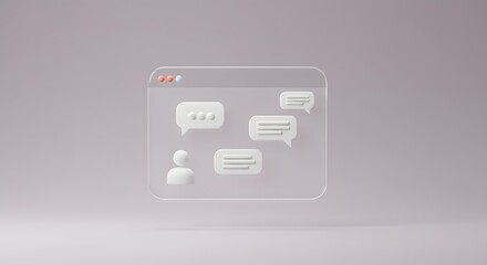Fototapete - Streamlined Online Communication Modern Chat Interface Design Concept for Seamless Messaging Experience