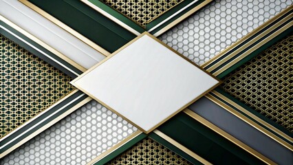 Fototapete - Modern abstract gradient green and black banner background