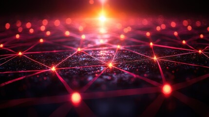 Poster - Network Connections: A Glowing Abstract Representation of Global Interconnectivity