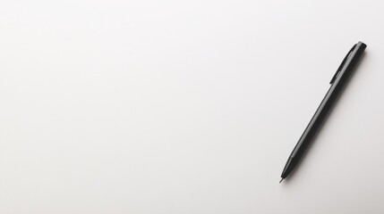 Poster - Simple and clean layout features a blank white form with a black pen placed diagonally, creating an engaging visual with ample copy space for text
