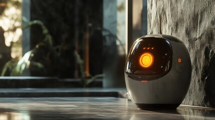 Poster - Advanced Robotics: Personal assistant robot blending seamlessly with modern design