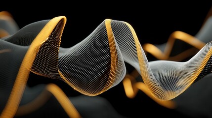 Poster - Dynamic, swirling abstract design with luminous lines.