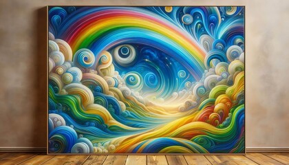 Wall Mural - rainbow in abstract art