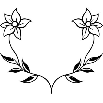Floral-border-elements  borders perfect for elegant designs, prints, and digital artwork.