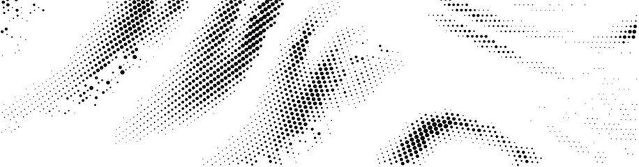 Wall Mural - Abstract halftone pattern. Pixel art. Black and white vector illustration	
