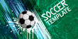 © moh - Soccer Template design , Football banner, Sport layout design, red Theme, vector illustration