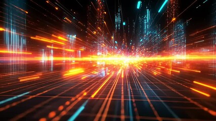 Futuristic digital city